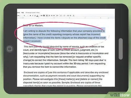 Image titled Send a Dispute Letter to Creditors Step 7