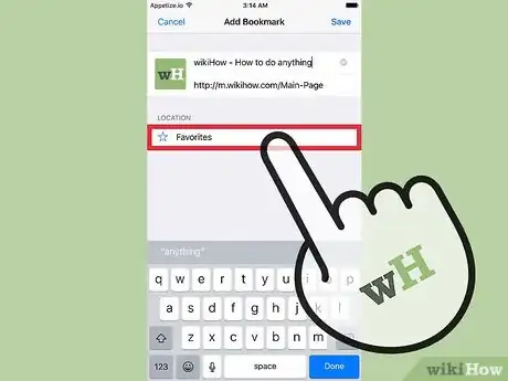 Image titled Make Bookmarks in Safari for iOS Step 6
