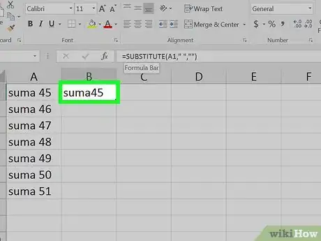 Image titled Remove Spaces Between Characters and Numbers in Excel Step 16