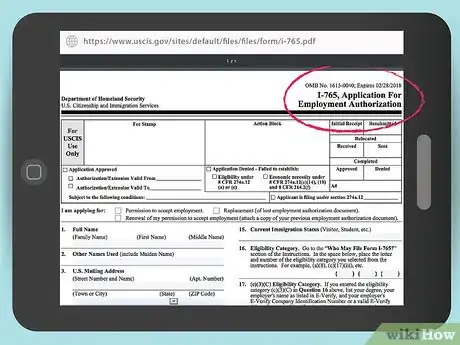 Image titled Extend an Employment Authorization Card Step 4