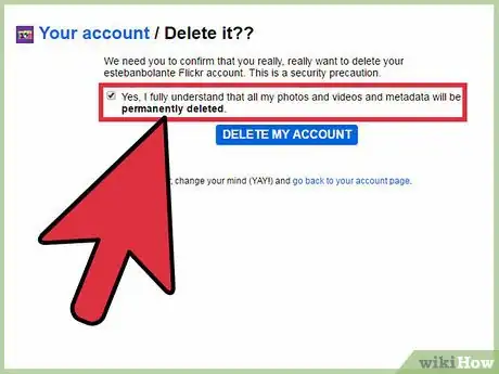 Image titled Delete a Flickr Account Step 11