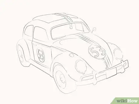 Image titled Draw Herbie the Love Bug Step 3