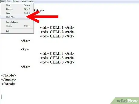 Image titled Add a Table Into HTML File Step 3