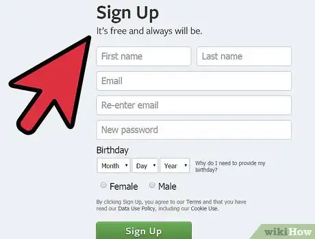 Image titled Set up a Facebook Account Step 2
