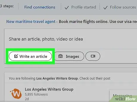 Image titled Post an Article on LinkedIn on PC or Mac Step 2