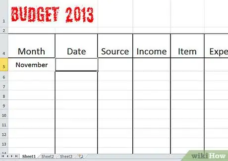 Image titled Build a Budget Spreadsheet (Teenagers) Step 4