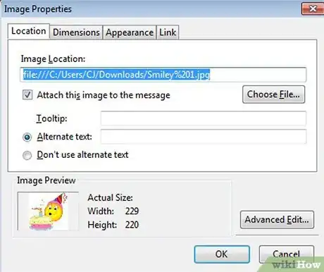 Image titled Add Animated Emoticons to Thunderbird's E‐Mail Step 3Bullet4