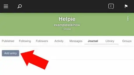 Image titled Add an Entry to Your Journal on Quotev Step 5.png