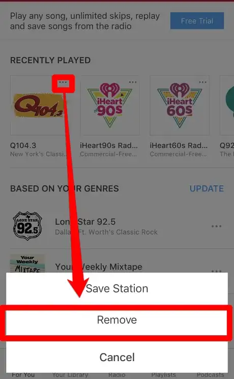 Image titled Remove a Station from Recently Played in the iHeartRadio App on iPhone or iPad Step 8.png