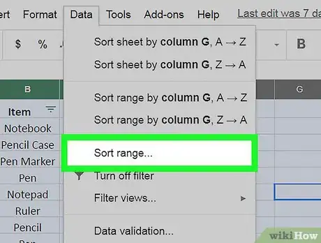 Image titled Sort by Date on Google Sheets on PC or Mac Step 8