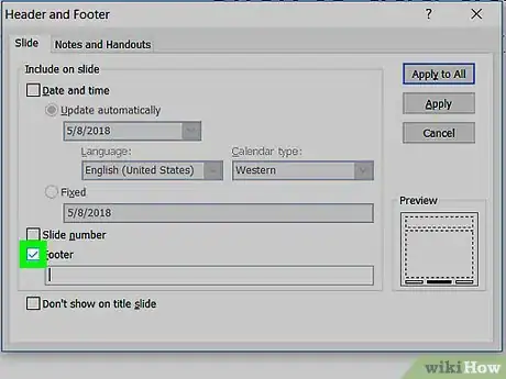 Image titled Edit the Footer in PowerPoint on PC or Mac Step 6