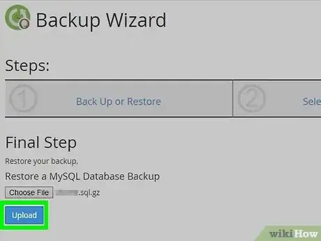 Image titled Restore a WordPress Backup Step 6