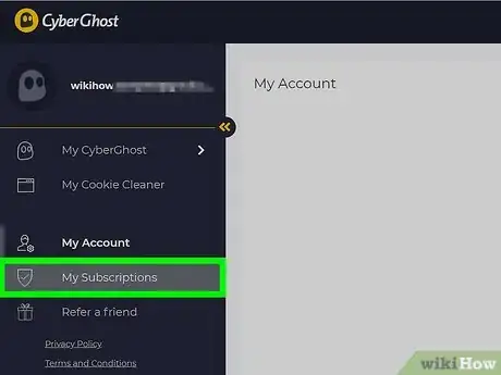 Image titled Delete a Cyberghost Account Step 2