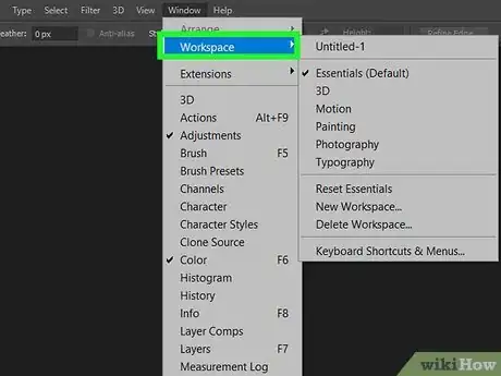 Image titled Save a Workspace in Photoshop Step 2