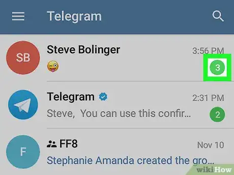 Image titled See Replies on Telegram on Android Step 3