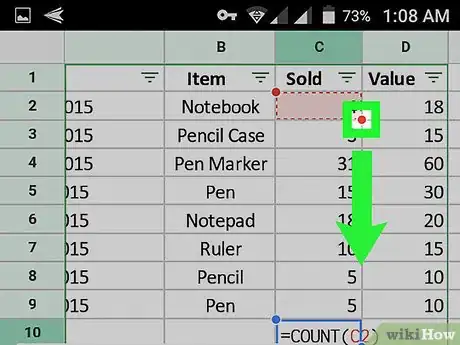 Image titled Count Cells on Google Sheets on Android Step 8