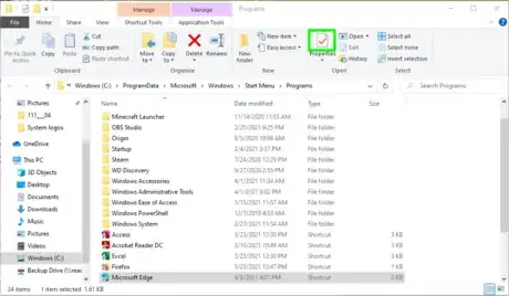 Image titled Open Microsoft Edge Shortcut Properties.png