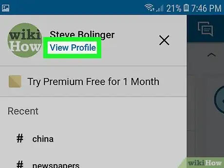 Image titled View Your Recent Activity on LinkedIn on Android Step 3