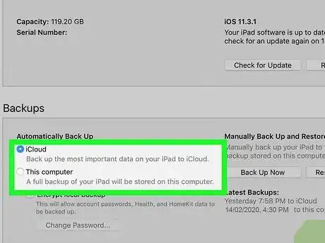 Image titled Back Up an iPad on iTunes Step 4