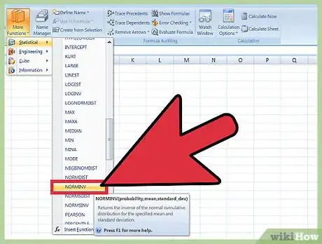 Image titled Create a Normal Distribution with Excel Step 3