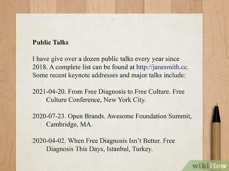 Image titled Write a CV for Medical School Step 12