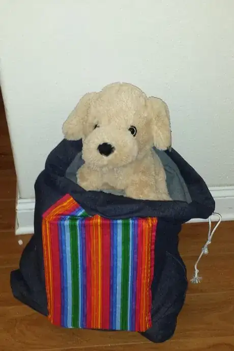 Image titled Completed bag filled and ready to give to a child.