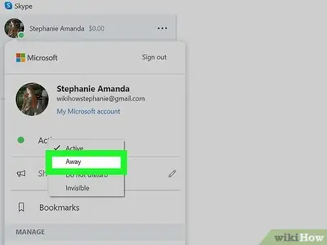 Image titled Set Your Status to Away in Skype Step 8