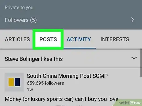 Image titled View Your Recent Activity on LinkedIn on Android Step 4