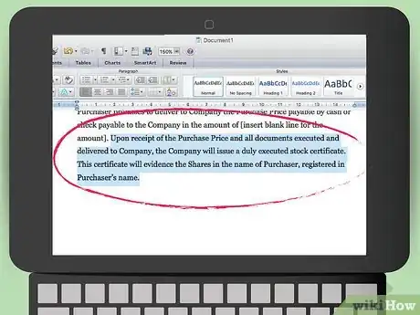 Image titled Draft a Stock Purchase Agreement Step 7