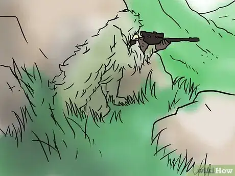 Image titled Stalk With a Ghillie (3D Camouflage) Suit Step 10