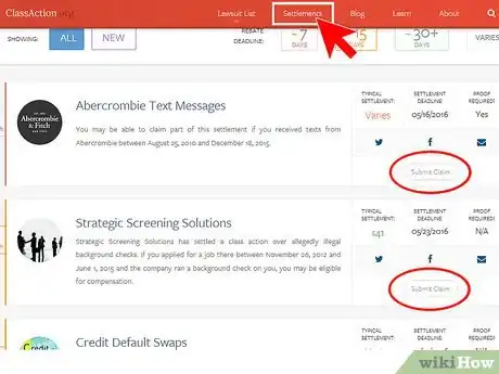 Image titled Find a List of Class Action Lawsuits Step 3