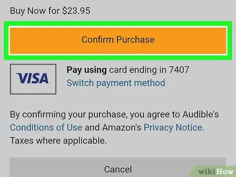Image titled Purchase an Audible Audiobook on Android Step 6