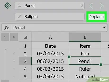 Image titled Find and Replace on Excel on iPhone or iPad Step 11