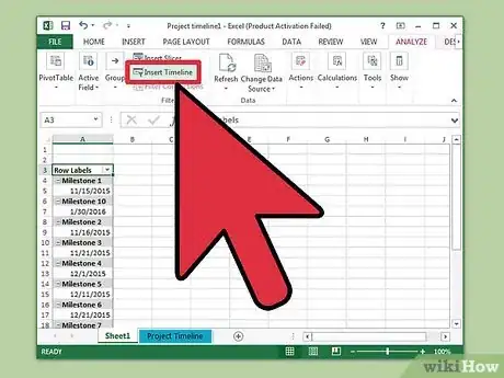 Image titled Create a Timeline in Excel Step 9