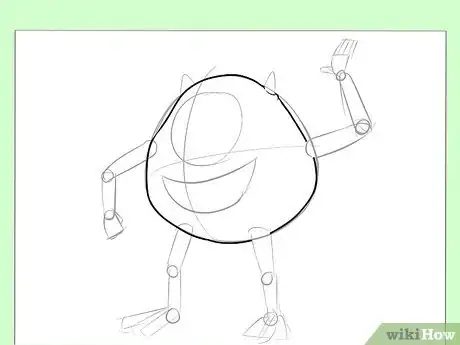 Image titled Draw Mike from Monster's, Inc Step 2