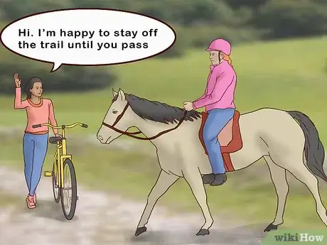 Image titled Yield to a Horse on a Multi Use Trail Step 9