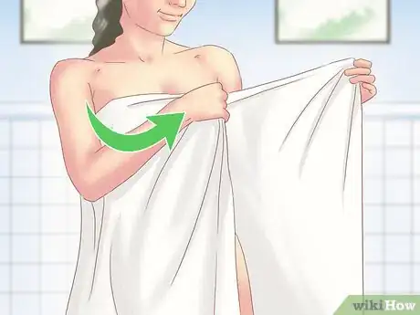 Image titled Make a Body Wrap Towel After a Shower Step 4