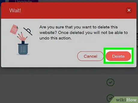 Image titled Delete a Site on Wix on PC or Mac Step 8