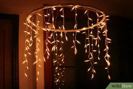 Image titled Make an Outdoor Chandelier with Icicle Christmas Lights Step 10