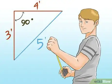 Image titled Use the 3 4 5 Rule to Build Square Corners Step 4