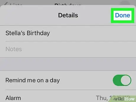 Image titled Use Reminders on iPhone or iPad Step 12