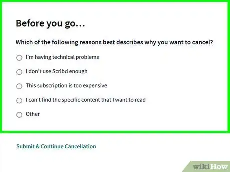Image titled Cancel a Scribd Subscription Step 6