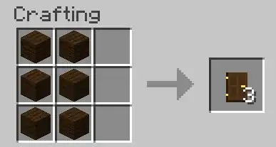 Image titled Make a Wooden Door in Minecraft Recipe.png