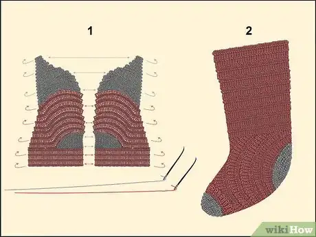 Image titled Crochet a Christmas Stocking Step 30