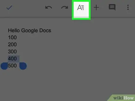 Image titled Make Small Numbers on Google Docs on Android Step 5
