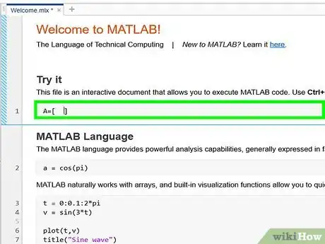 Image titled Define, Add, and Subtract Matrices in MATLAB Step 4
