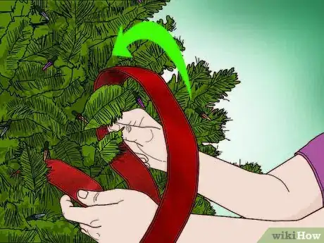 Image titled Decorate a Christmas Tree with a Ribbon Step 7
