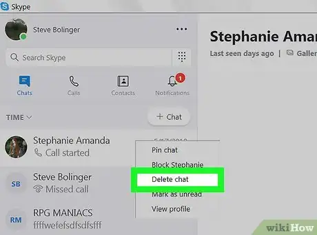 Image titled Delete Conversations on Skype on a PC or Mac Step 4