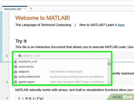 Image titled Define, Add, and Subtract Matrices in MATLAB Step 2