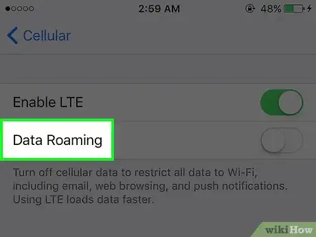 Image titled Enable Data Roaming on an iPhone Step 4